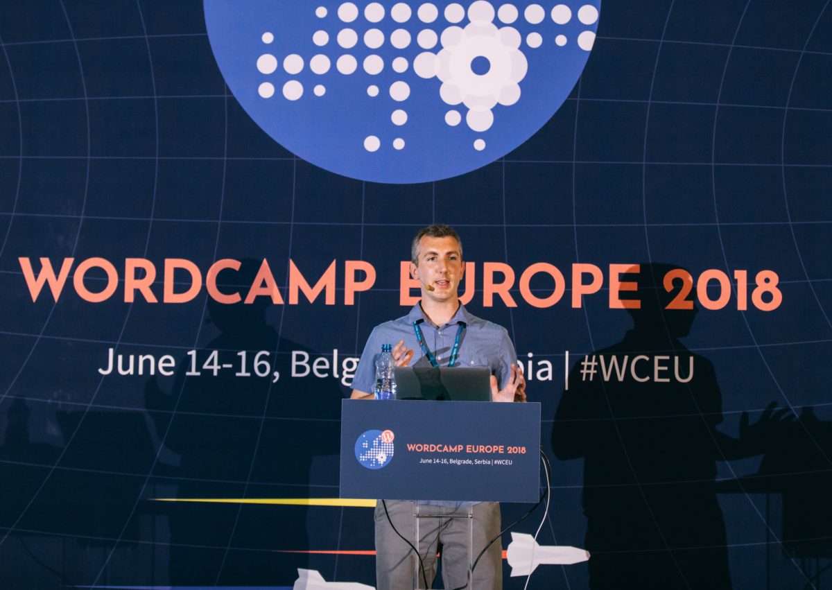 Ben Presenting at WordCamp Europe